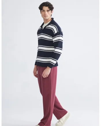 Pantaloni de trening cu snur, Visiniu