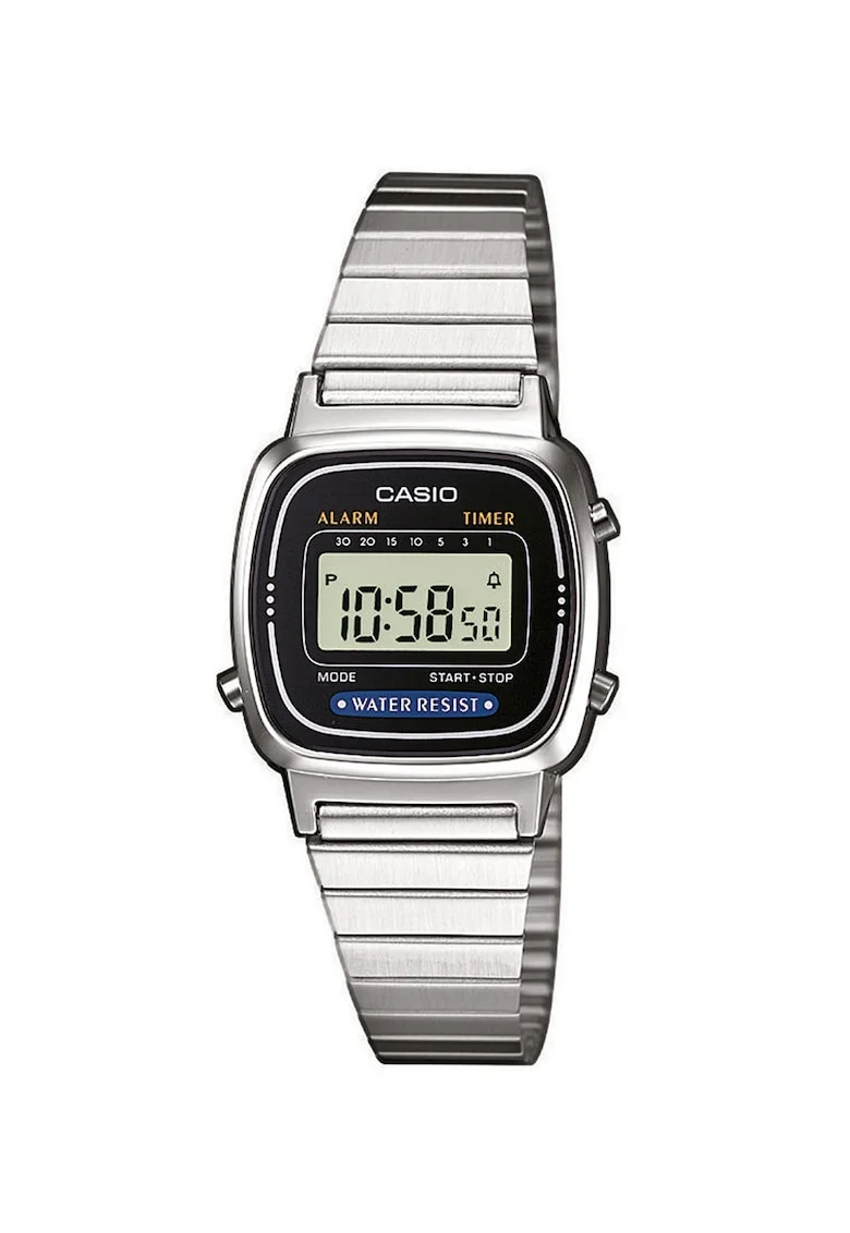 Ceas digital din metal, Argintiu