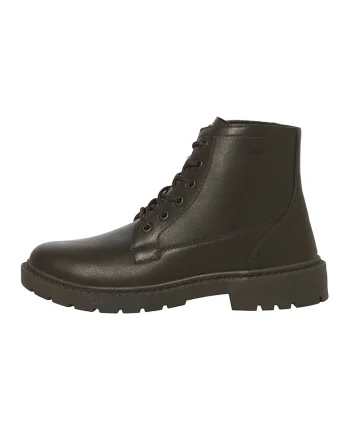 Ghete de piele ecologica cu sireturi 12287782-ANTHRACITE, Maro inchis