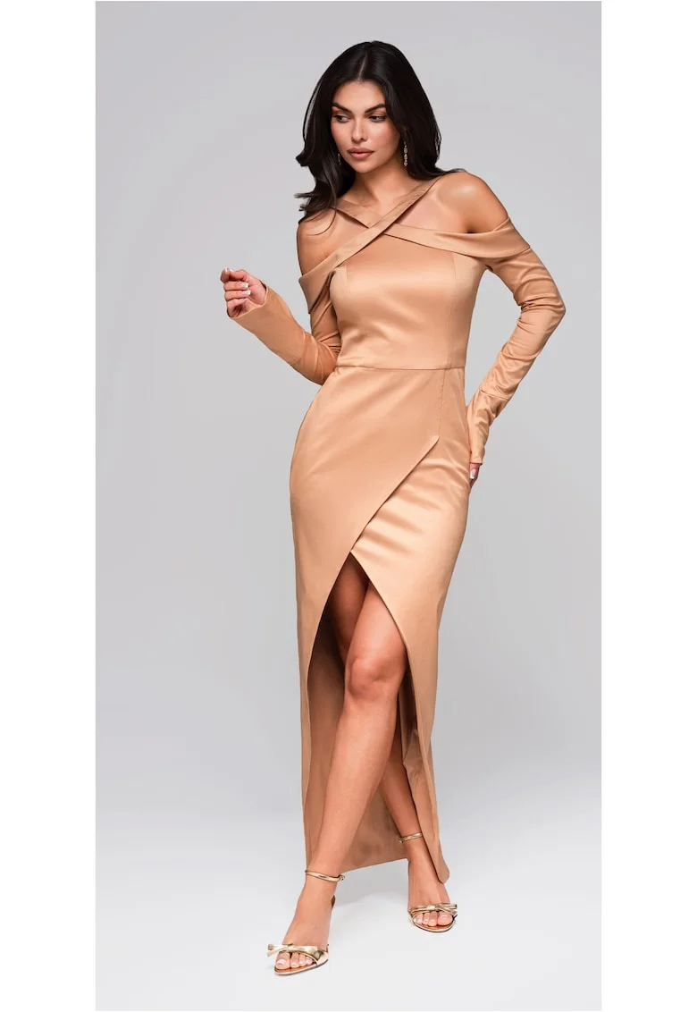 Rochie de seara maxi  LA-OM-DLR250, Auriu