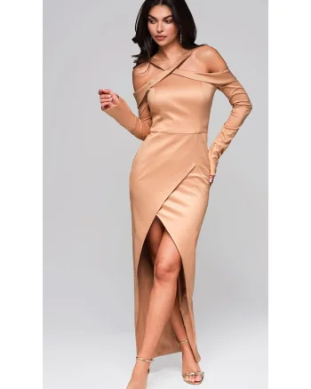 Rochie de seara maxi  LA-OM-DLR250, Auriu