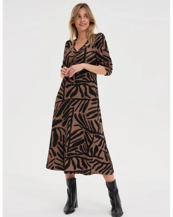Rochie midi maro, Coffee
