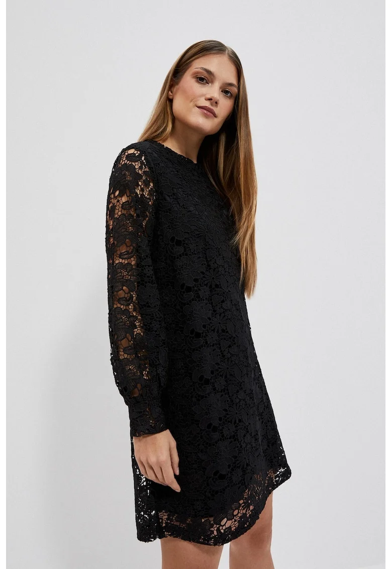 Rochie cu Dantela, Negru