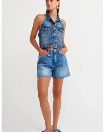 Pantaloni scurți  albastru, Albastru inchis/Albastru