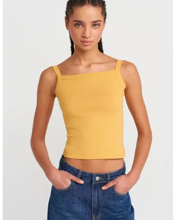 Bluze dama,  Bluza Cami, casual, galben chihlimbar, 100% bumbac
