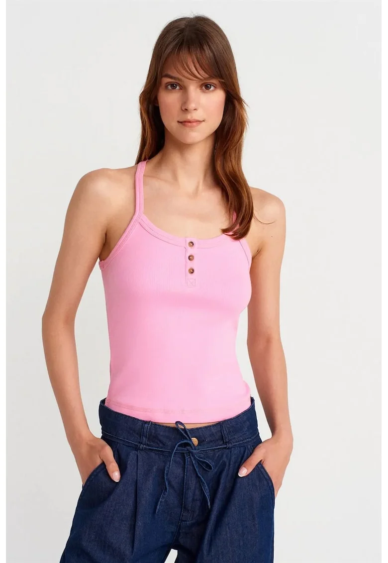 Bluza dama,  tricotata, casual, roz aprins, 47% bumbac, 47% modal, 6% elastan