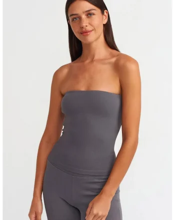 Bluza dama,  gri carbune, bumbac cu elastan