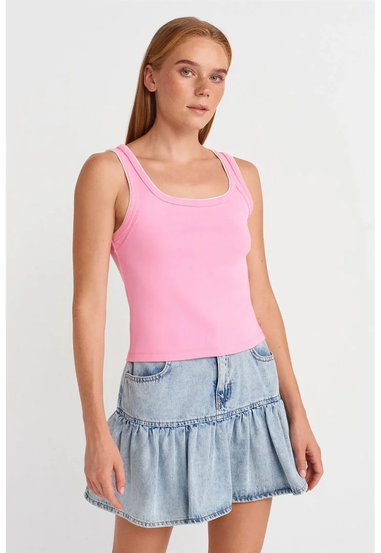 Bluze dama,  Bluza Cami, casual, roz aprins, 100% bumbac