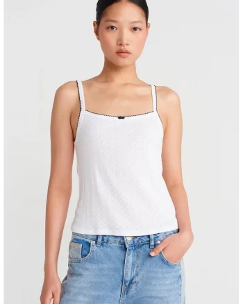 Bluze dama,  casual, detaliu funda, alb, bumbac si modal