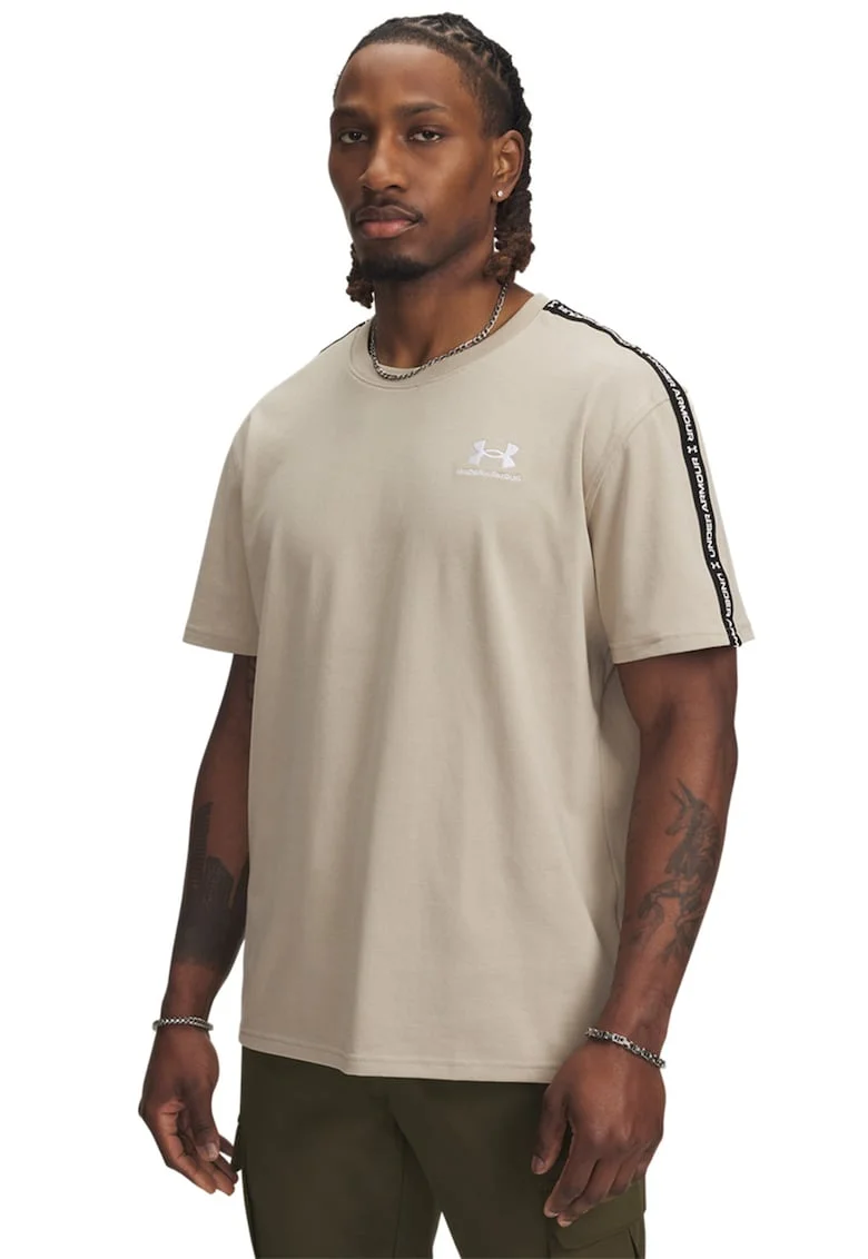 Tricou din amestec de bumbac logo Icon, Alb fildes/Alb murdar