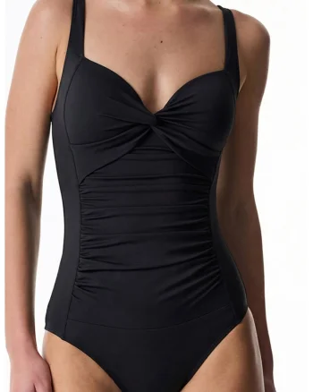 Costum de baie intreg cu burete, Negru