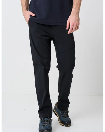 Pantaloni uni cu buzunare laterale, Negru
