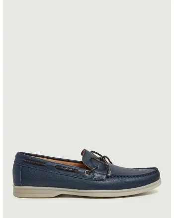 Pantofi loafer din piele naturala  Albastru marin