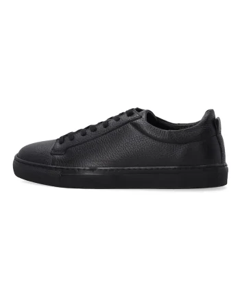 Pantofi din piele pentru barbati cu sireturi, Negru