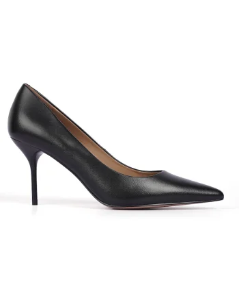 Pantofi din piele naturala cu varf ascutit Tess I, Negru