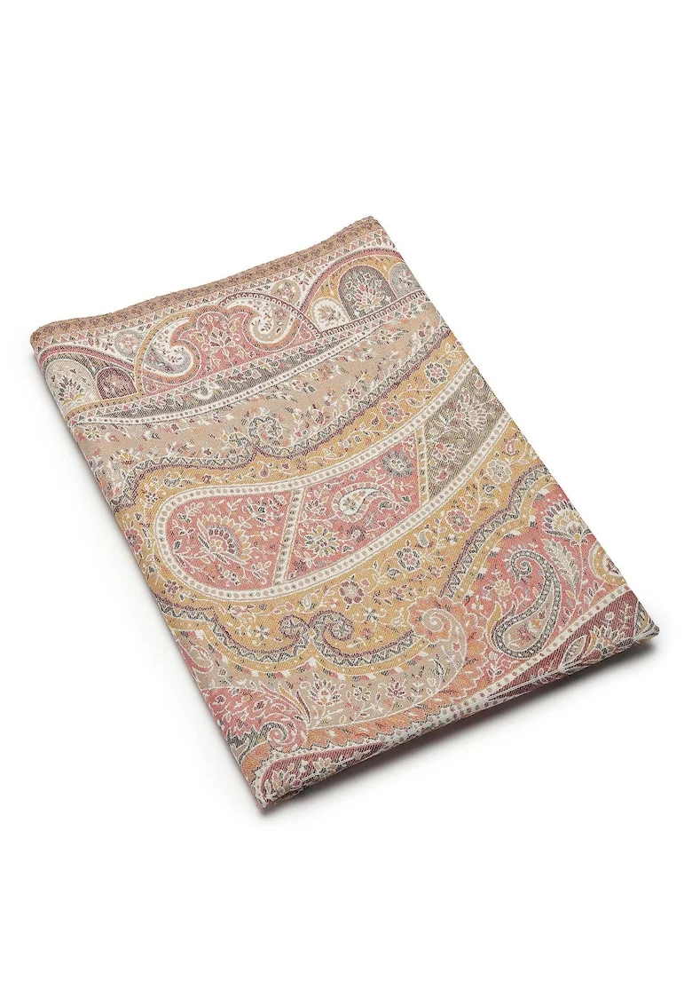 Esarfa din amestec de lana Jamawar, Multicolor