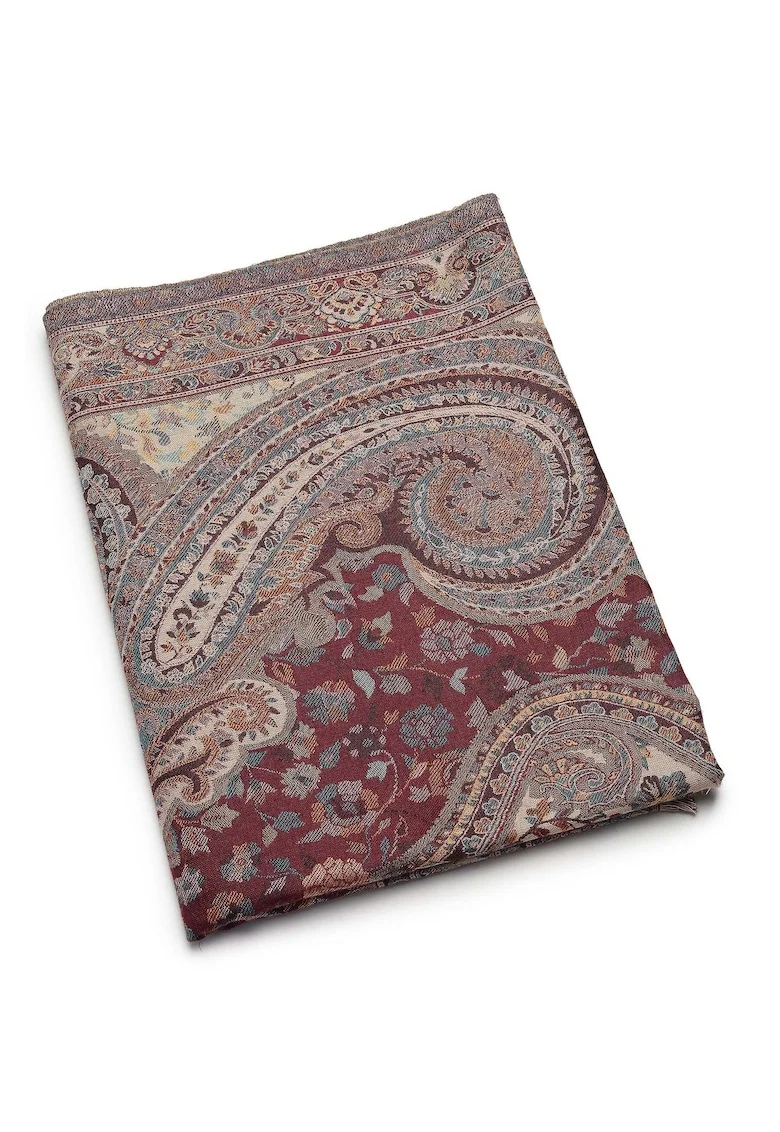 Esarfa cu motive orientale Jamawar, Multicolor