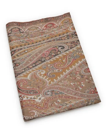 Esarfa din amestec de lana cu model paisley, Multicolor