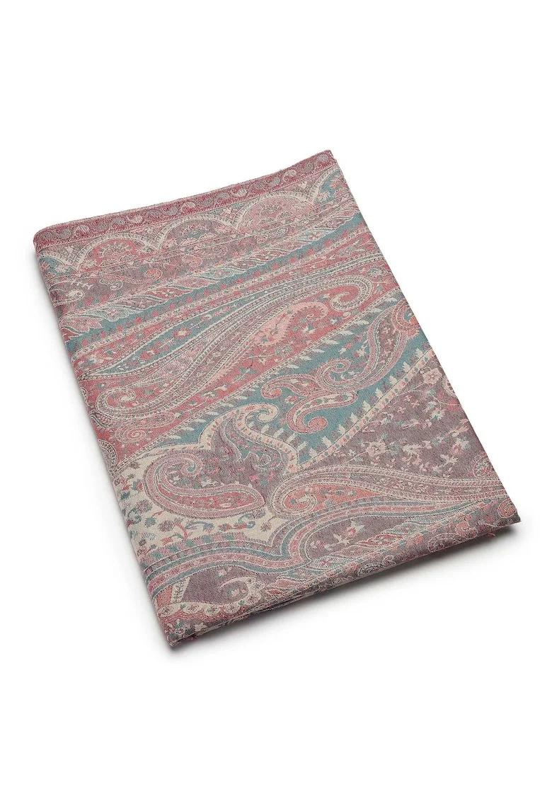 Esarfa din amestec de lana Jamawar, Multicolor
