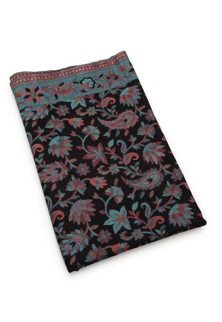 Esarfa din amestec de lana cu model, Multicolor