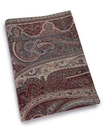 Esarfa din amestec de lana cu model etnic, Multicolor