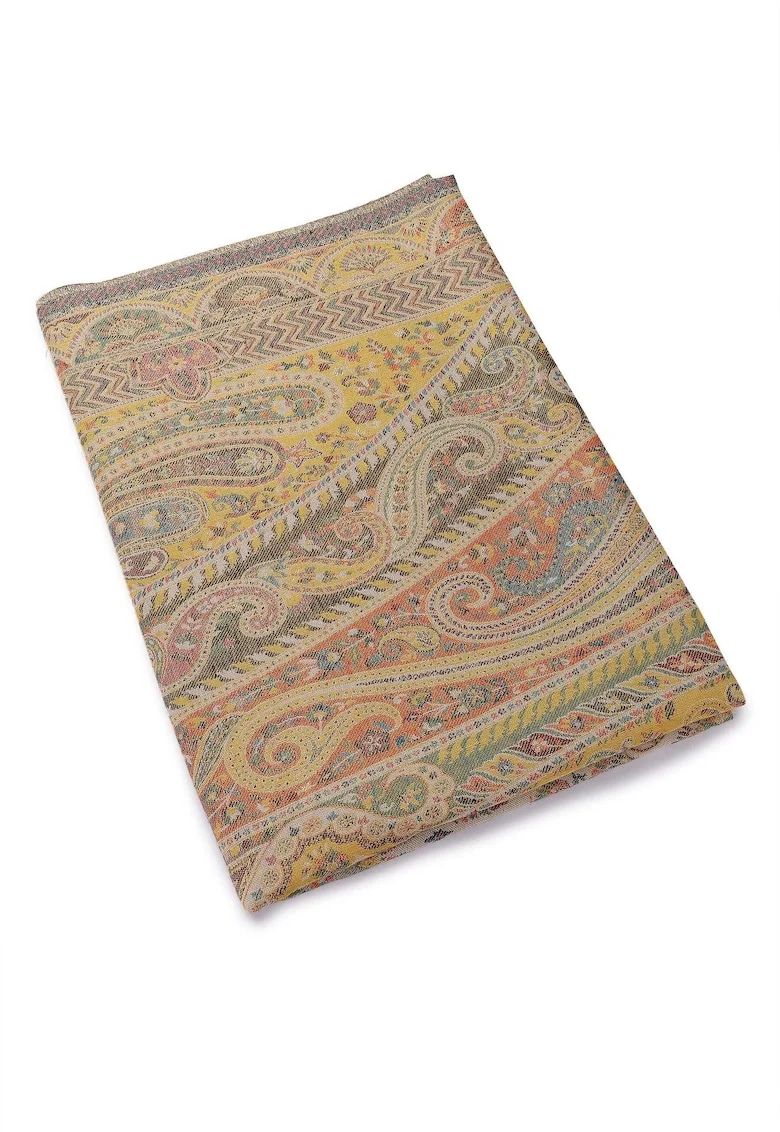 Esarfa din amestec de lana cu model, Multicolor