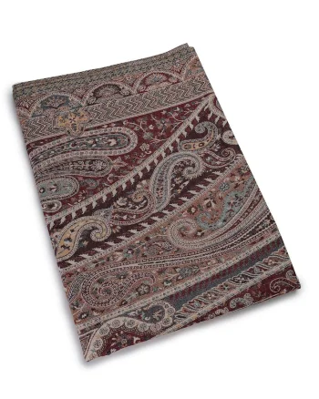 Esarfa din amestec de lana cu model etnic, Multicolor