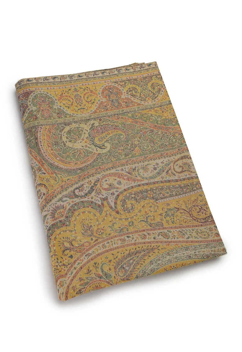 Esarfa din amestec de lana cu model etnic, Multicolor