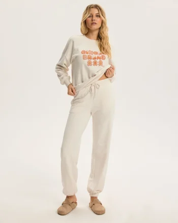 Pantaloni dama Alb Crem Cinnamon, Alb