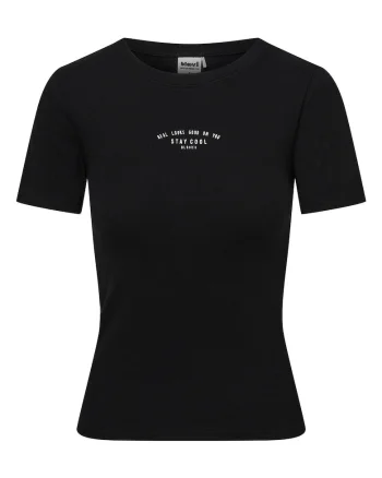 Tricou dama slim fit Negru Lann, Negru