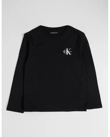 Bluza din bumbac cu detaliu logo, Negru
