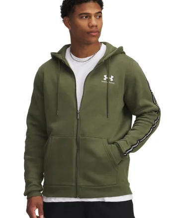 Hanorac din fleece cu logo, pentru fitness Icon, Verde sparanghel