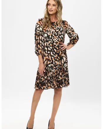 Rochie cu aplicatie florala Tereza, Multicolor