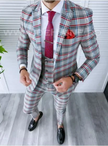 Sacou barbati in carouri slim fit 11937 O2-4.1