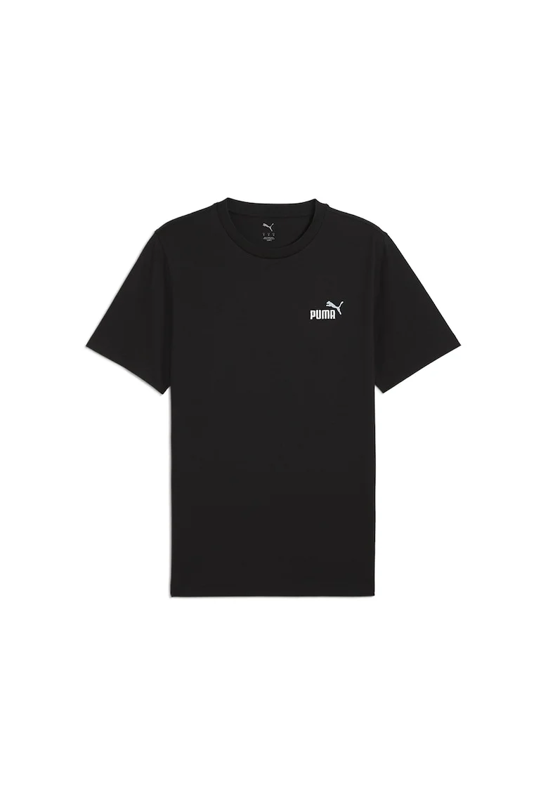 Tricou de bumbac cu decolteu la baza gatului ESS Boxy Tee, Negru