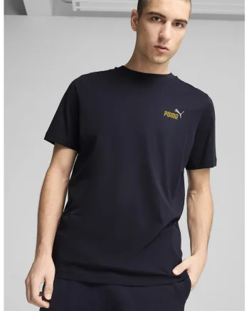 Tricou de bumbac cu decolteu la baza gatului ESS Boxy Tee, Albastru ultramarin