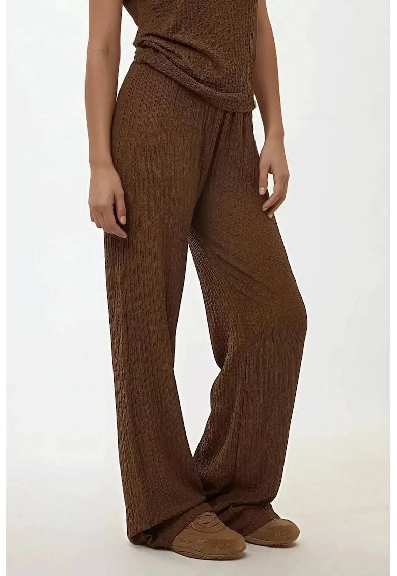 Pantaloni dama  tricotati texturati, Maro