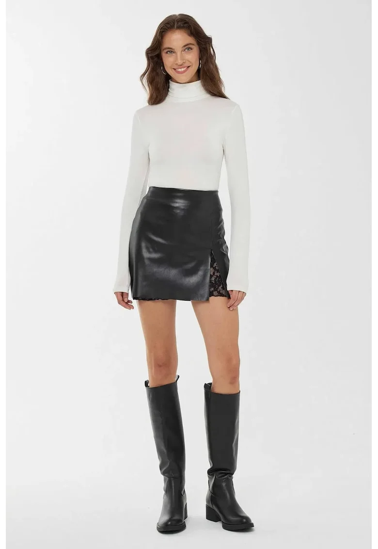 Fusta mini dama  negru, Negru