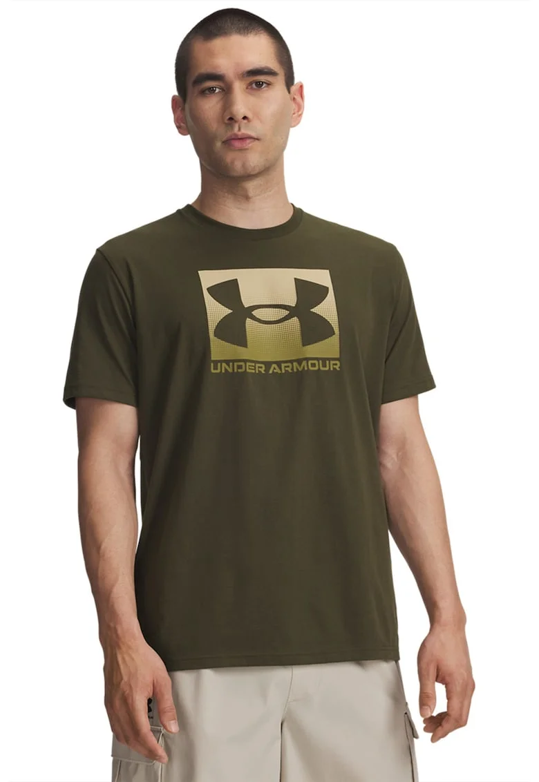 Tricou lejer cu logo Boxed, Verde masliniu