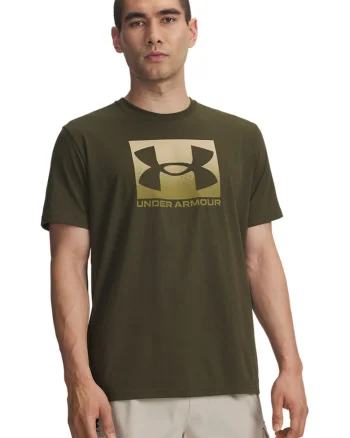 Tricou lejer cu logo Boxed, Verde masliniu