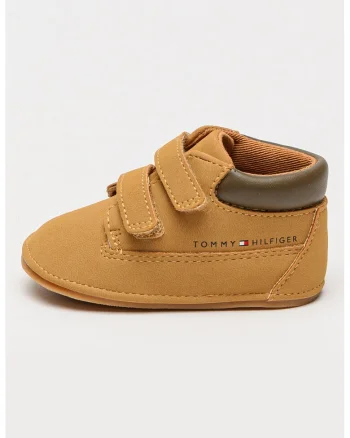 Pantofi sport mid-cut cu velcro, Maro deschis
