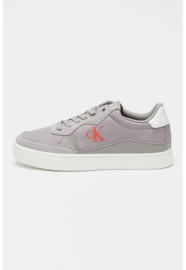 Pantofi sport low-cut de piele, Gri