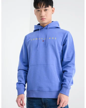 Hanorac din amestec de bumbac cu logo brodat, Albastru pastel