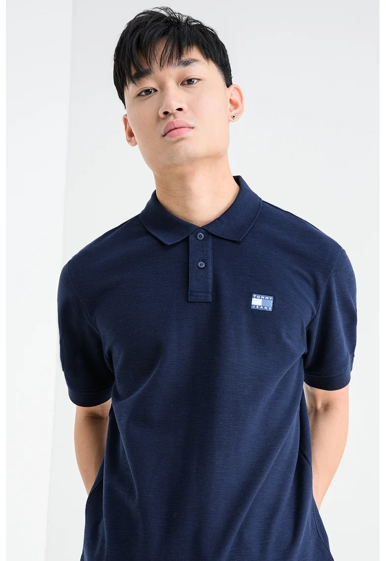 Tricou polo regular fit, Bleumarin