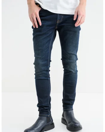 Blugi skinny cu talie medie, Albastru ultramarin