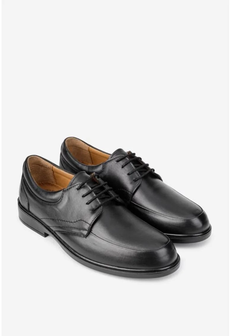 Pantofi clasici din piele neagră pentru bărbați, Negru