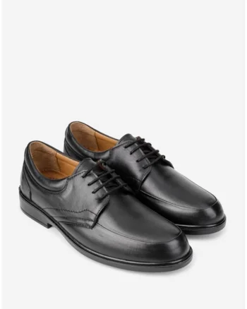 Pantofi clasici din piele neagră pentru bărbați, Negru