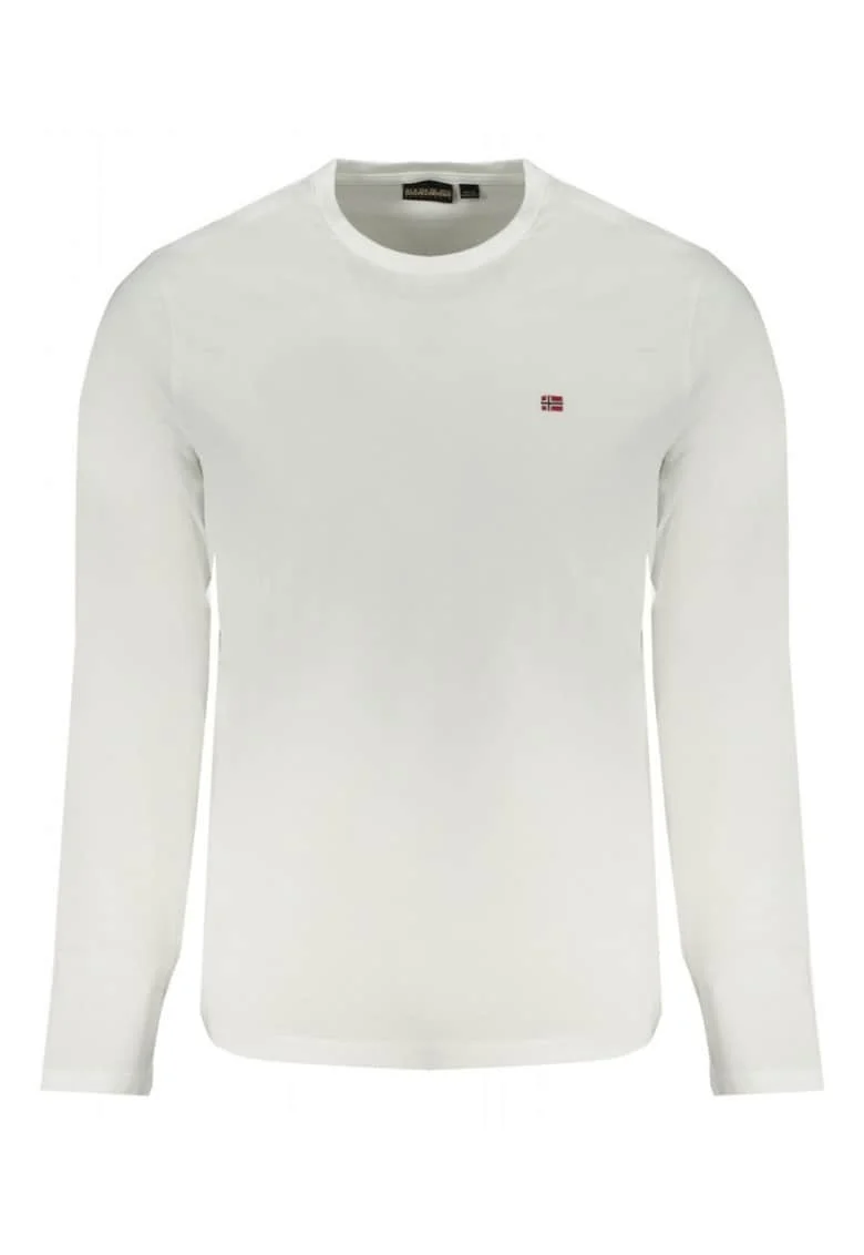 Bluza barbati, cu logo brodat, Regular fit,  Alb