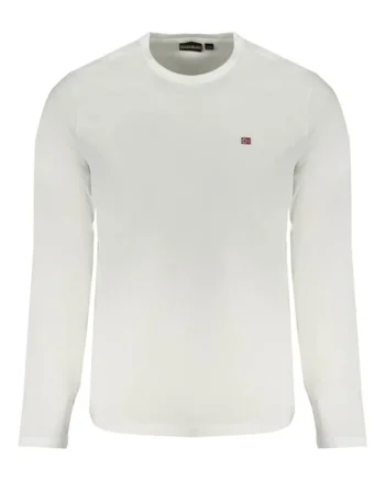 Bluza barbati, cu logo brodat, Regular fit,  Alb