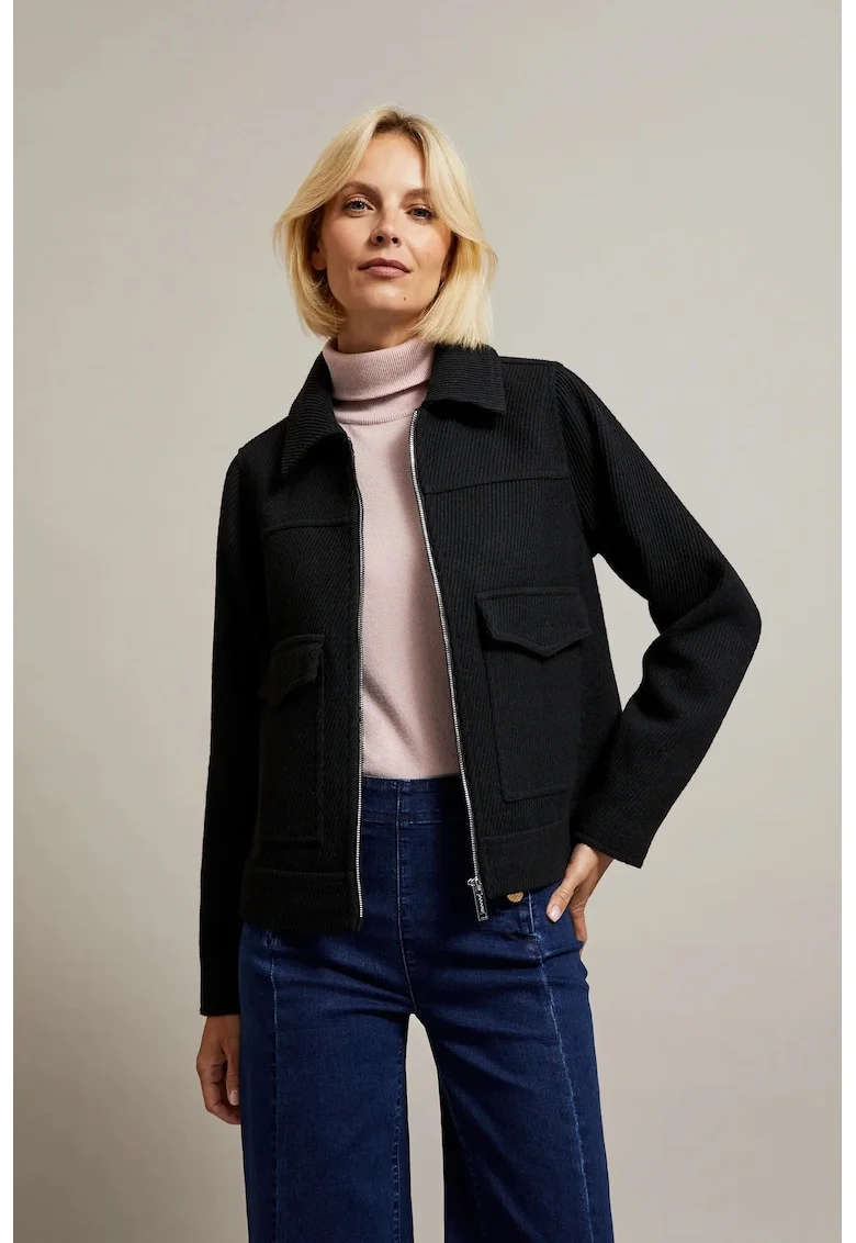 Jacheta neagra cu buzunare mari, Negru
